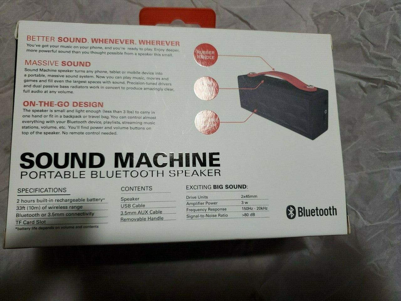 iHIP Sound Machine Wireless Speaker Portable Bluetooth Speaker High Def