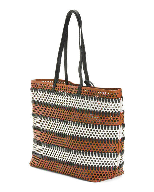 URBAN EXPRESSIONS Perforated Tote With Wristlet handbag bag