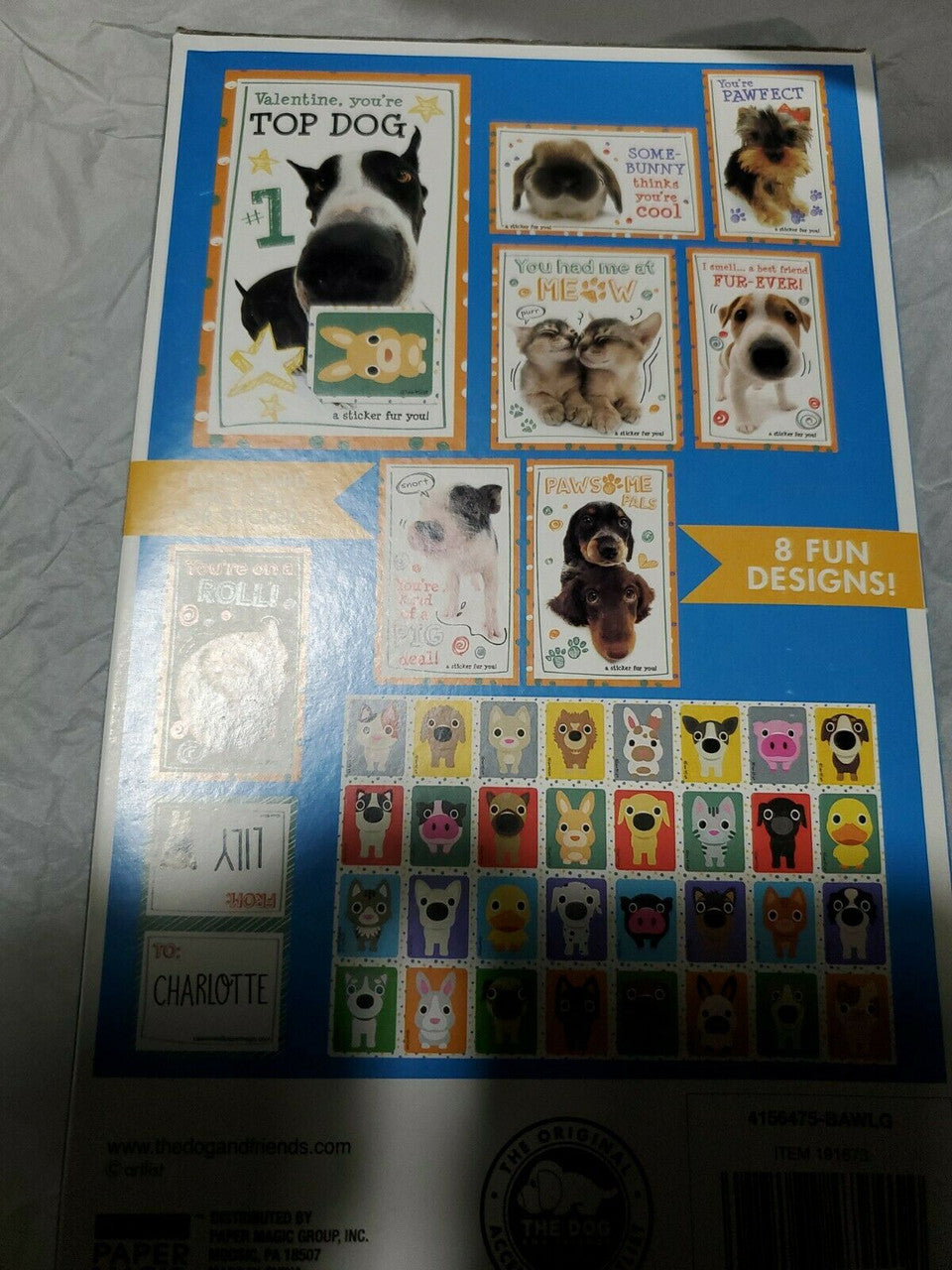 The Dog And Friends 32 Count Valentines Cards With 32 Stickers