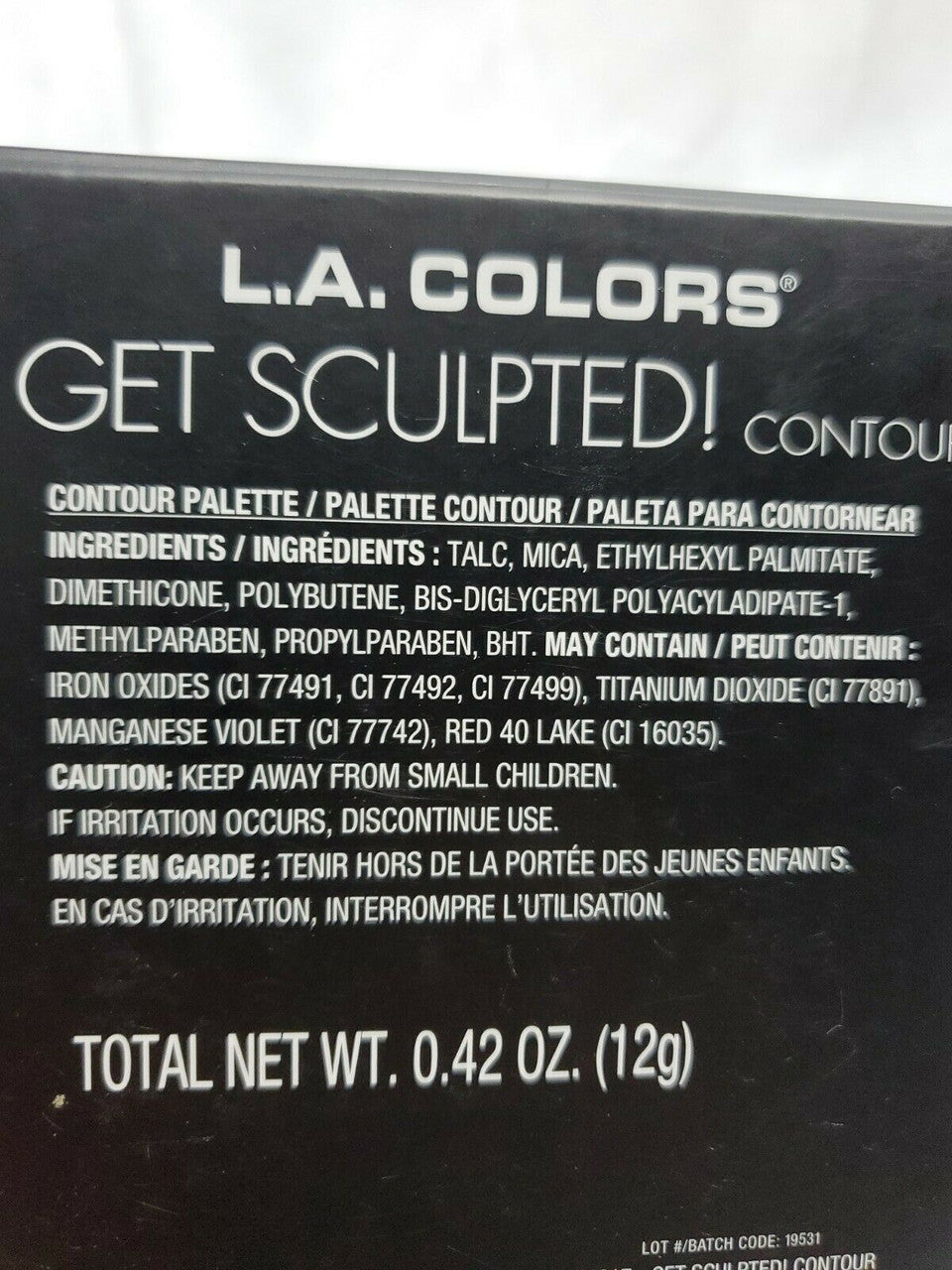 L.A. Colors Get Sculpted Contour Palette Quad Medium To Darker 4 colors 0.42 oz