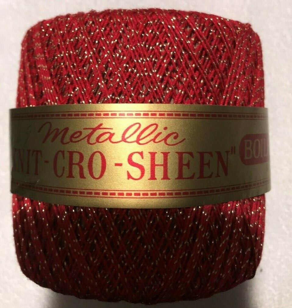 J & P Coats Metallic "Knit-Cro-Sheen" Multiple Colors