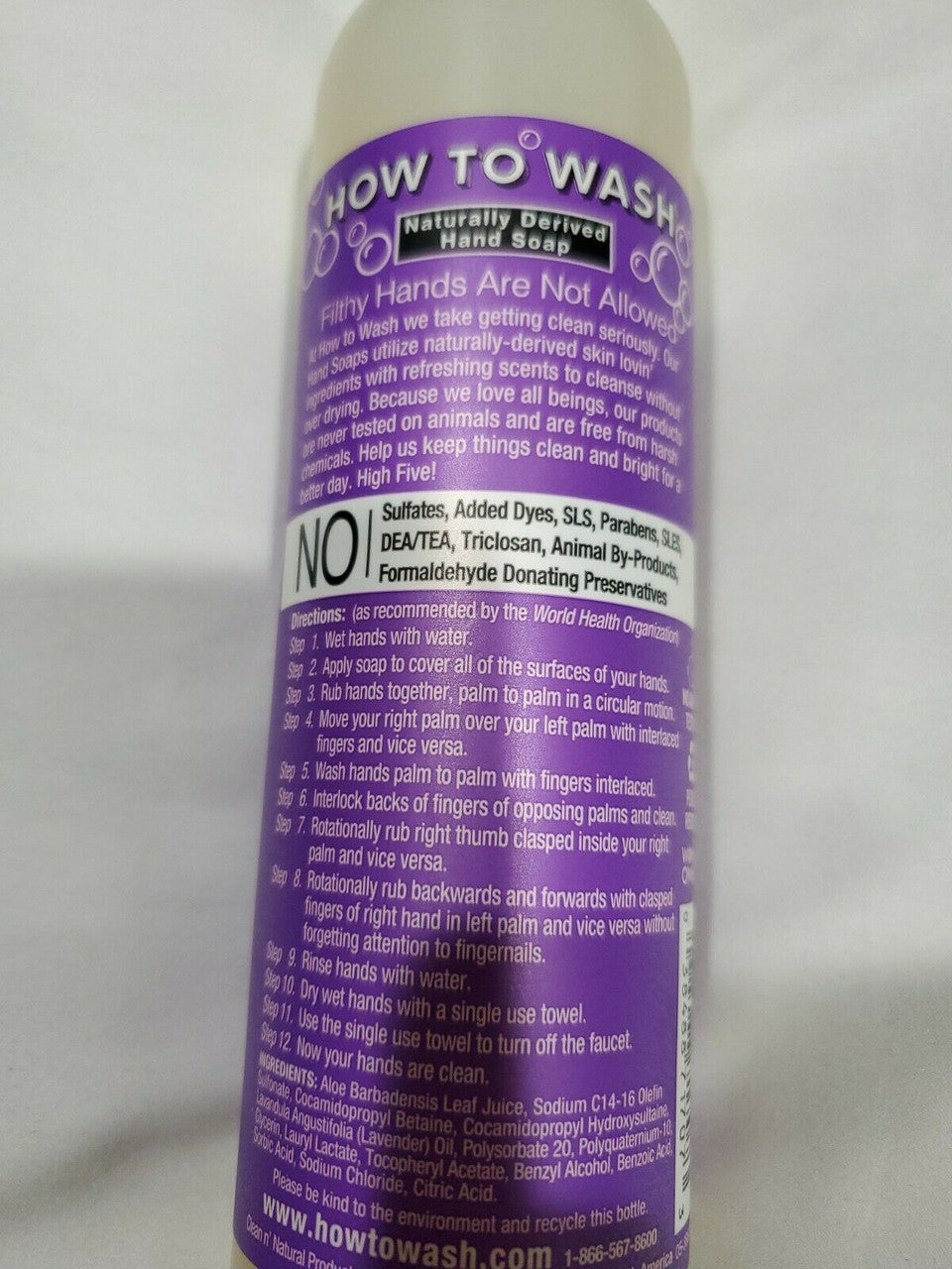 How To Wash Lavender Fields Hand Soap Naturally Derived 12 oz Bottle