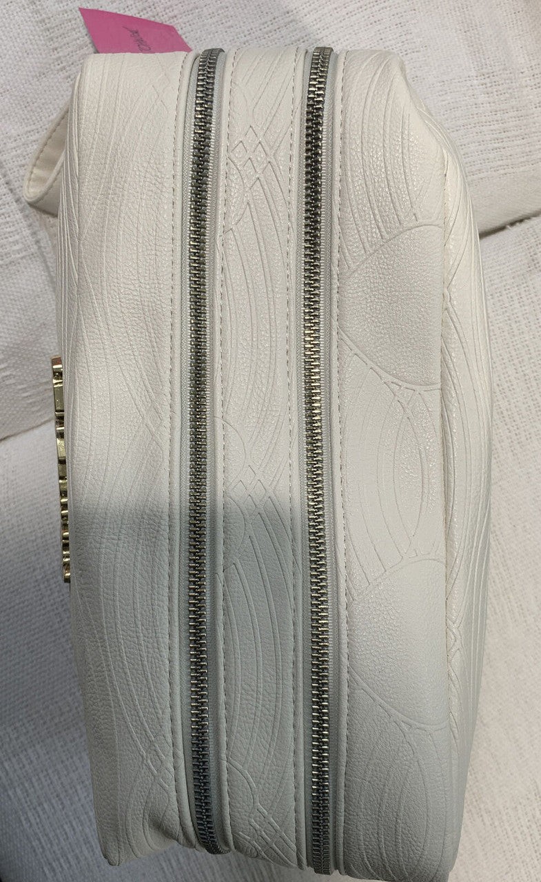 Betsey Johnson Cosmetic Wristlet Cream Heart Design