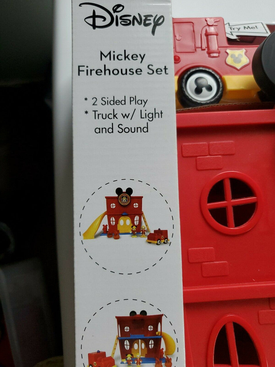 DIsney Mickey Firehouse Set 2 sided play truck with light & sound