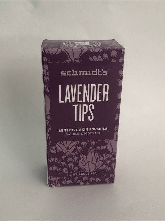 Schmidt's LAVENDER TIPS Sensitive Skin Formula Natural Deodorant  2.65 oz
