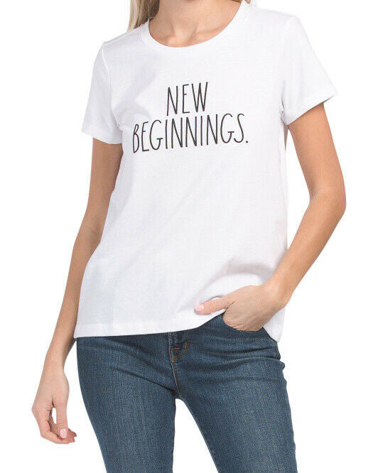 RAE DUNN New Beginnings T-shirt Size L