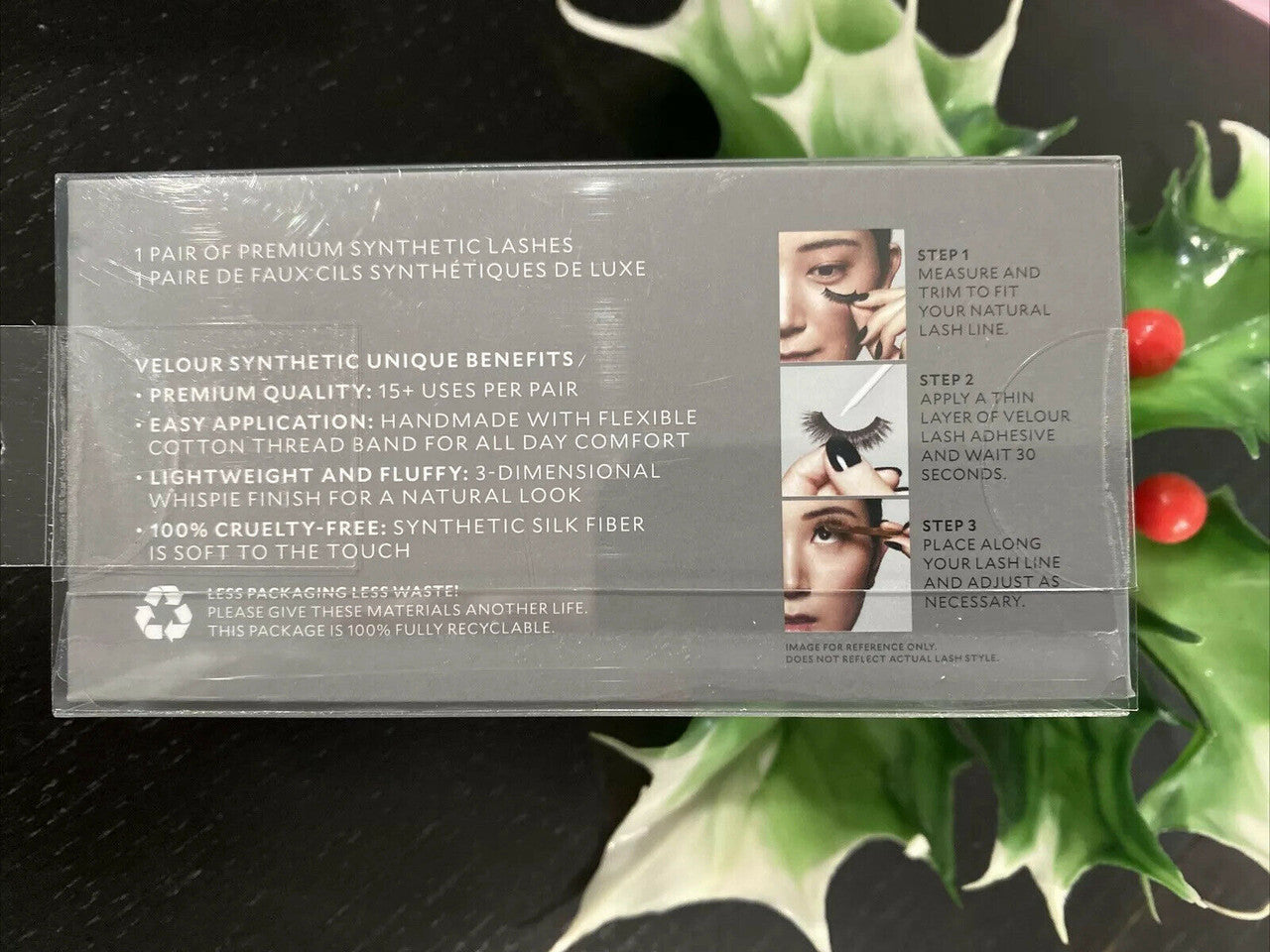 Velour Lashes 1 Pair 3-Dimensional  FLUFF’N WHISPIE Synthetic Premium