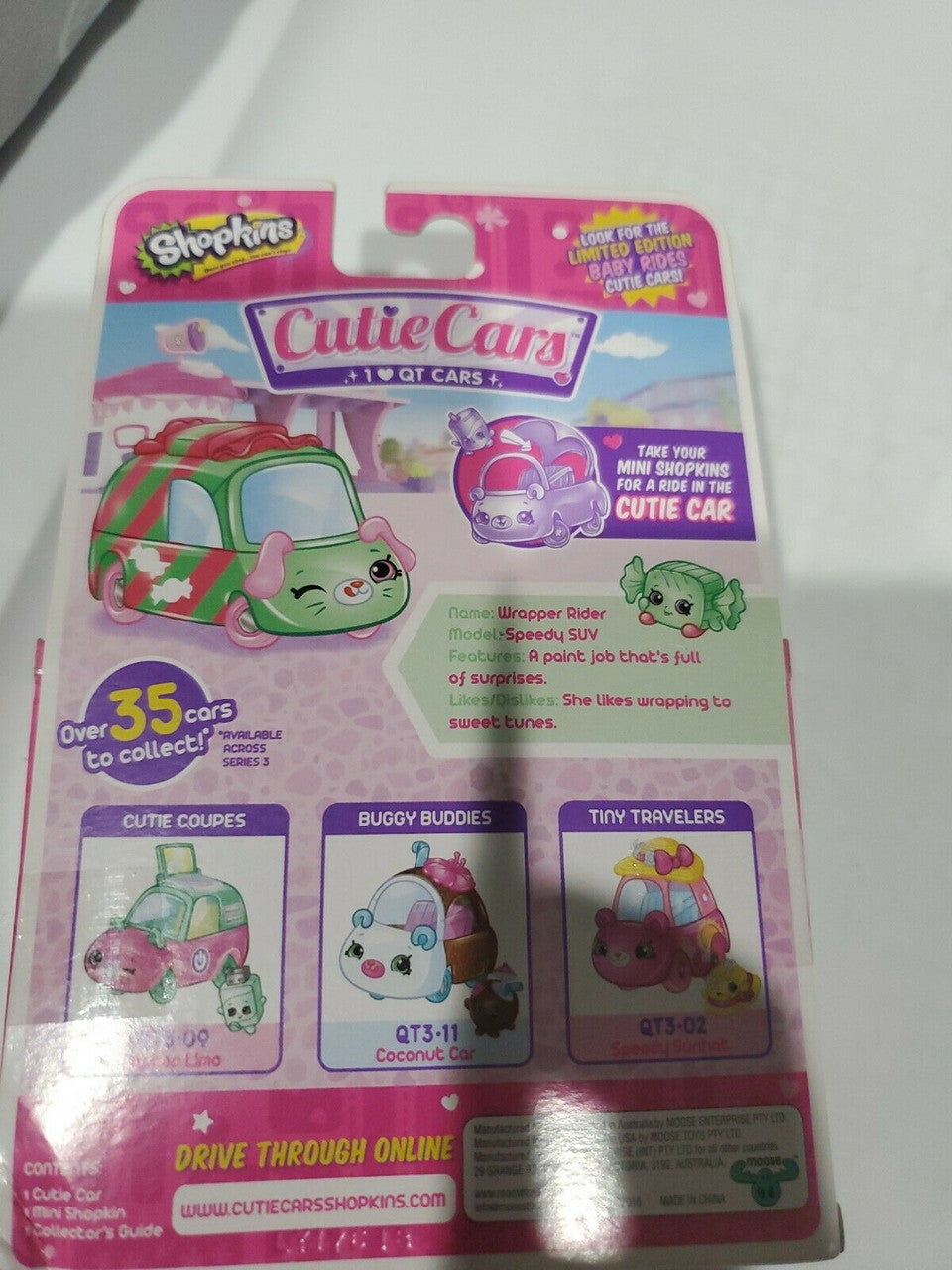 Shopkins Cutie Cars QT3-08 Wrapper Rider Series 3