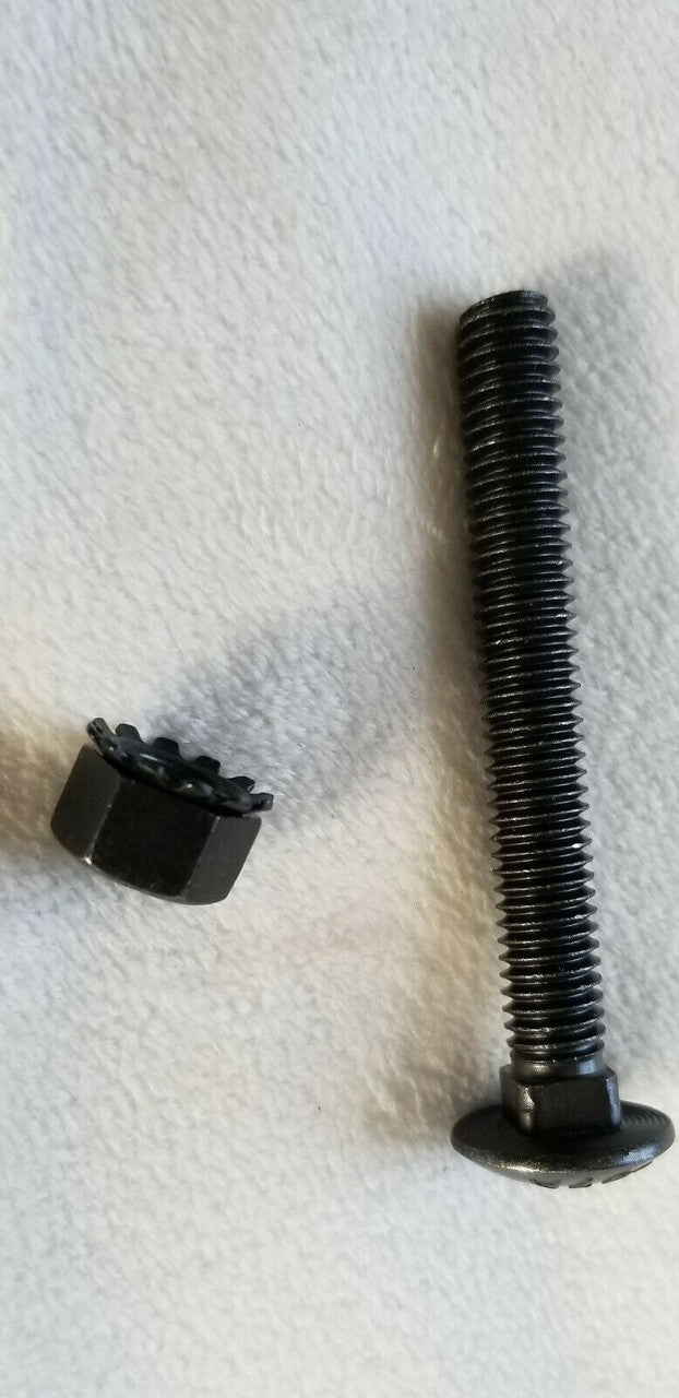 3/8" x 3" Black Carriage Bolt & Nut Lot of 25 screws heavy duty galvanized