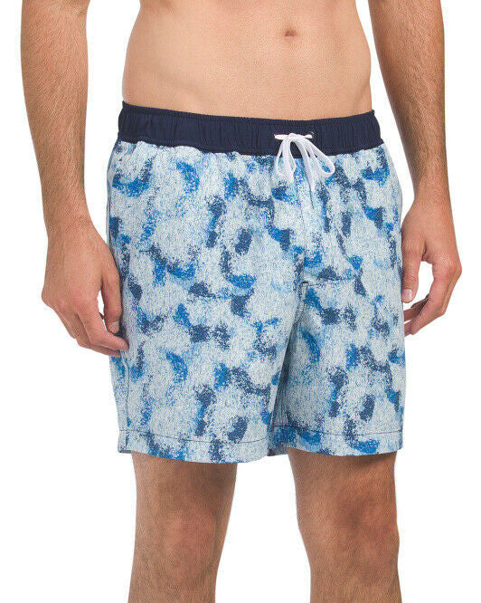 MICHAEL BASTIAN Seaweed, Ocean Camo Print Board Shorts M