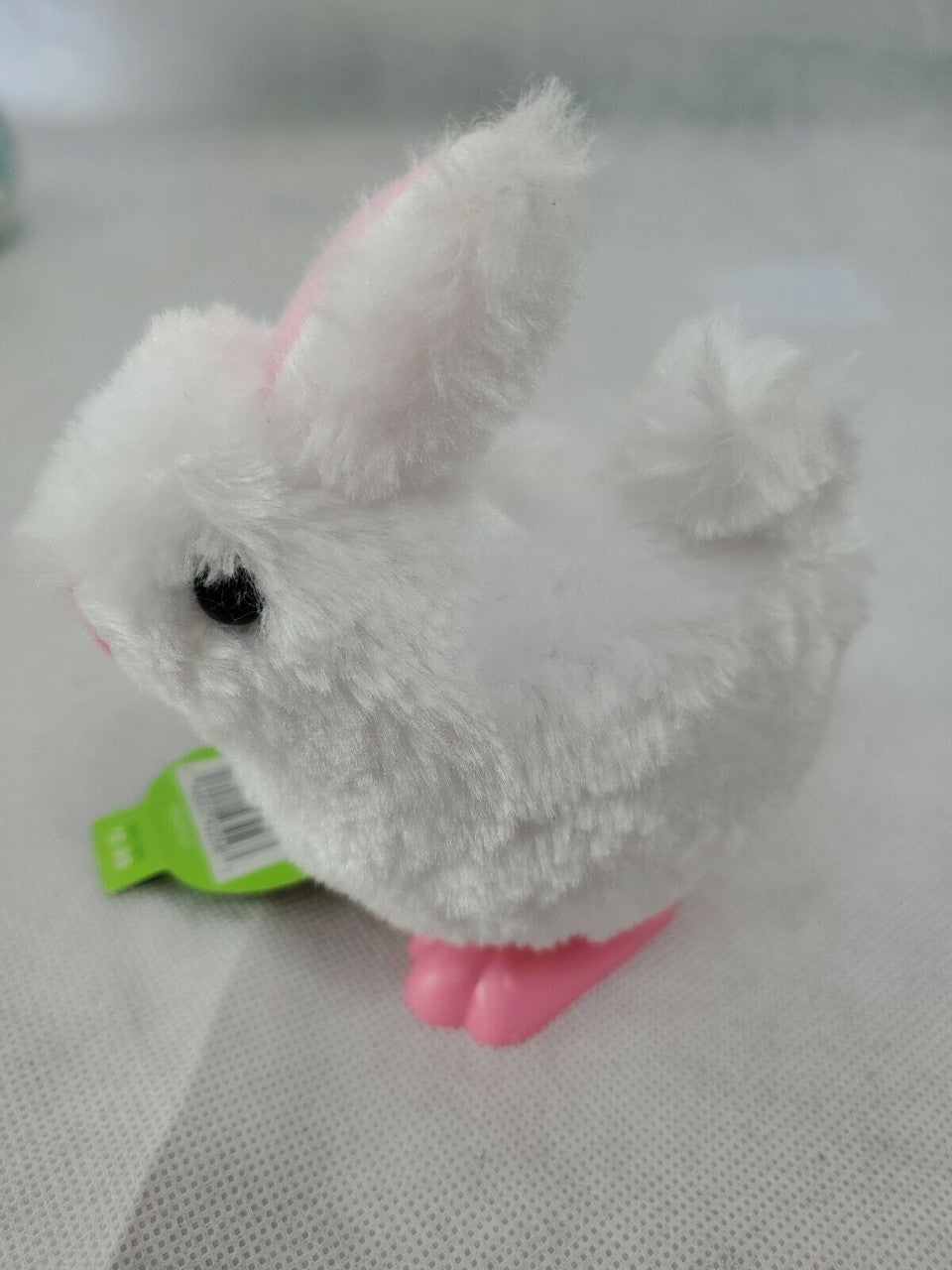 FLUFFY Wind-Up Jumping Bunny 3" Hopping Soft Plush Animal Toy WALGREENS