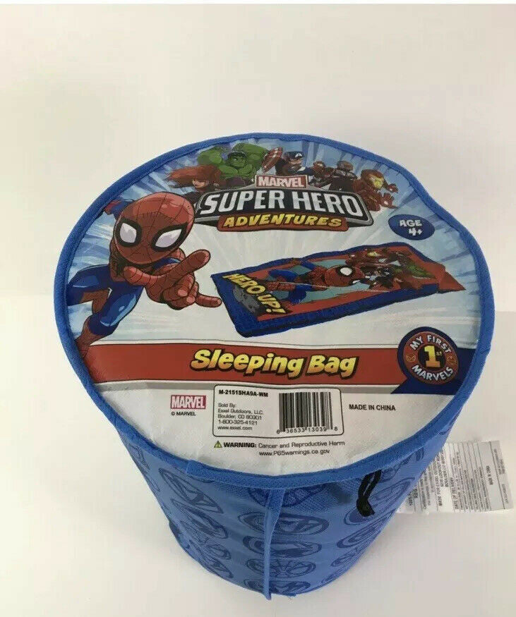 MARVEL SUPER HERO ADVENTURES FULL LENGTH ZIPPERED SLEEPING BAG 28 x 56"
