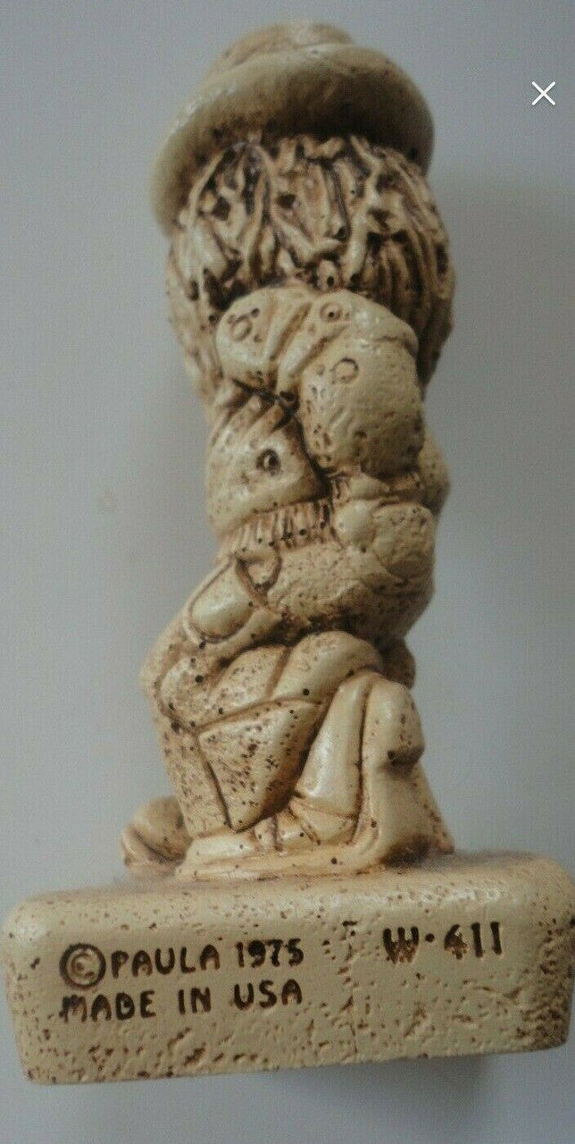Keep on truckin vintage Paula 1975 W411 vintage wood figurine
