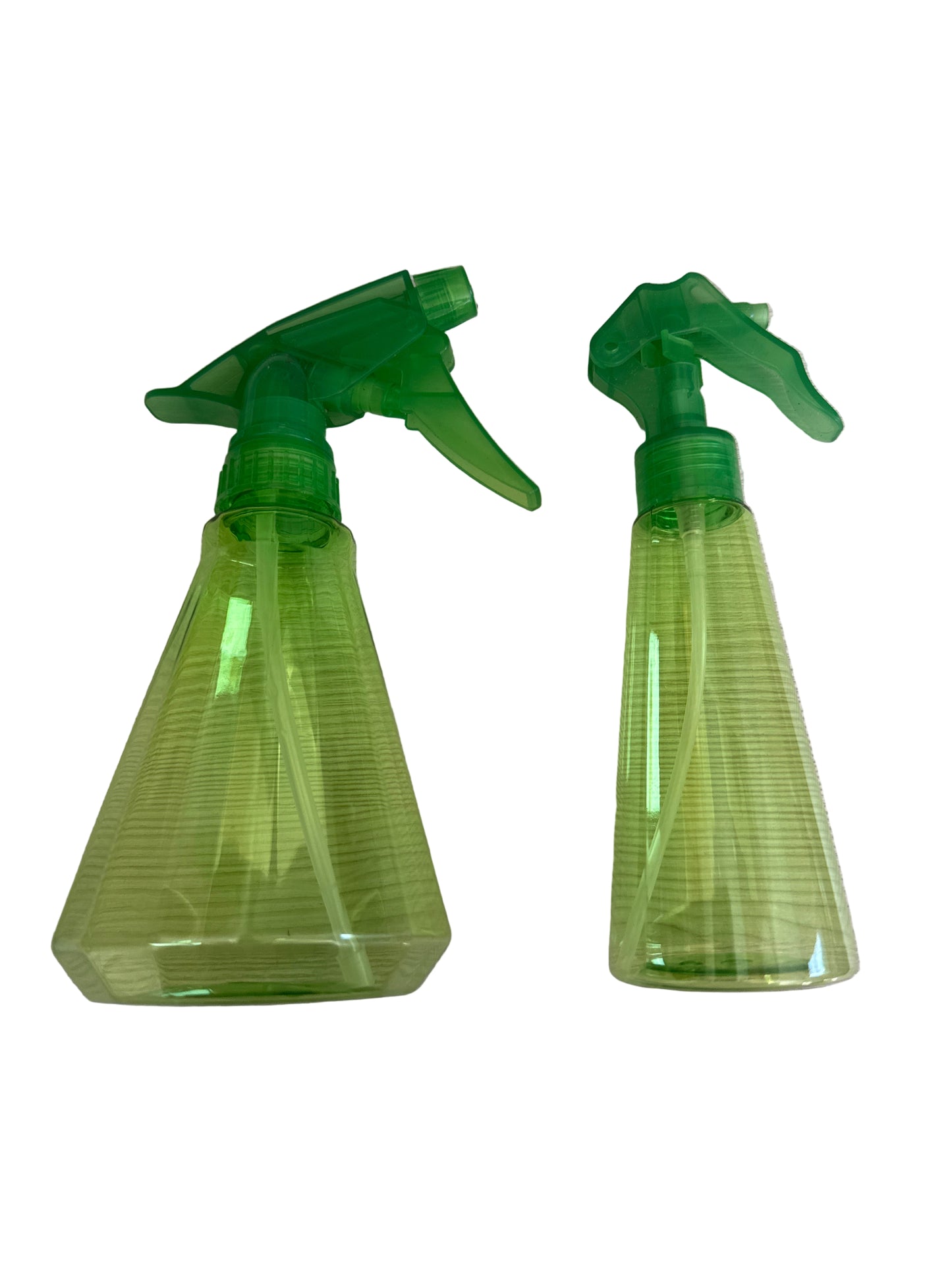 Green plastic spray bottle with trigger sprayer