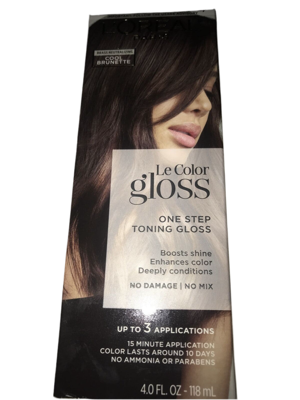 L'Oreal Paris Le Color 1 Step Hair Toning Gloss COOL BRUNETTE Deep Condition