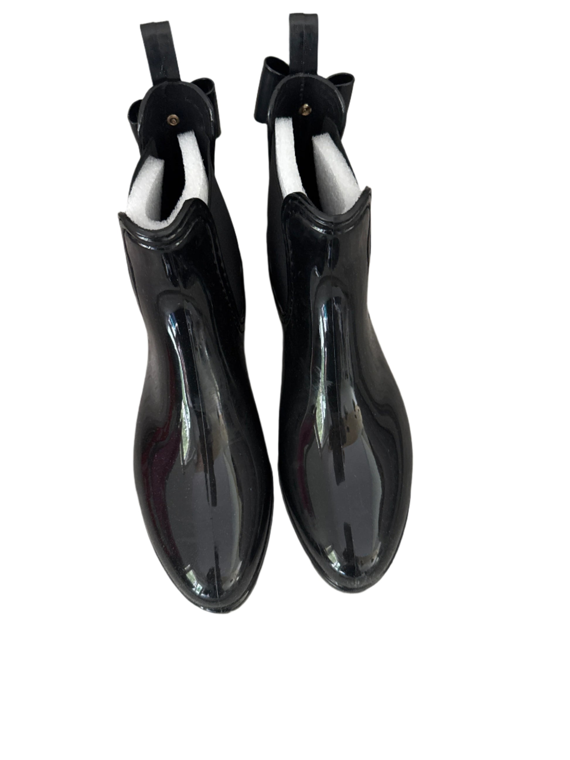 Black waterproof ankle rain boots size 9 by Catherine Malandrino with box