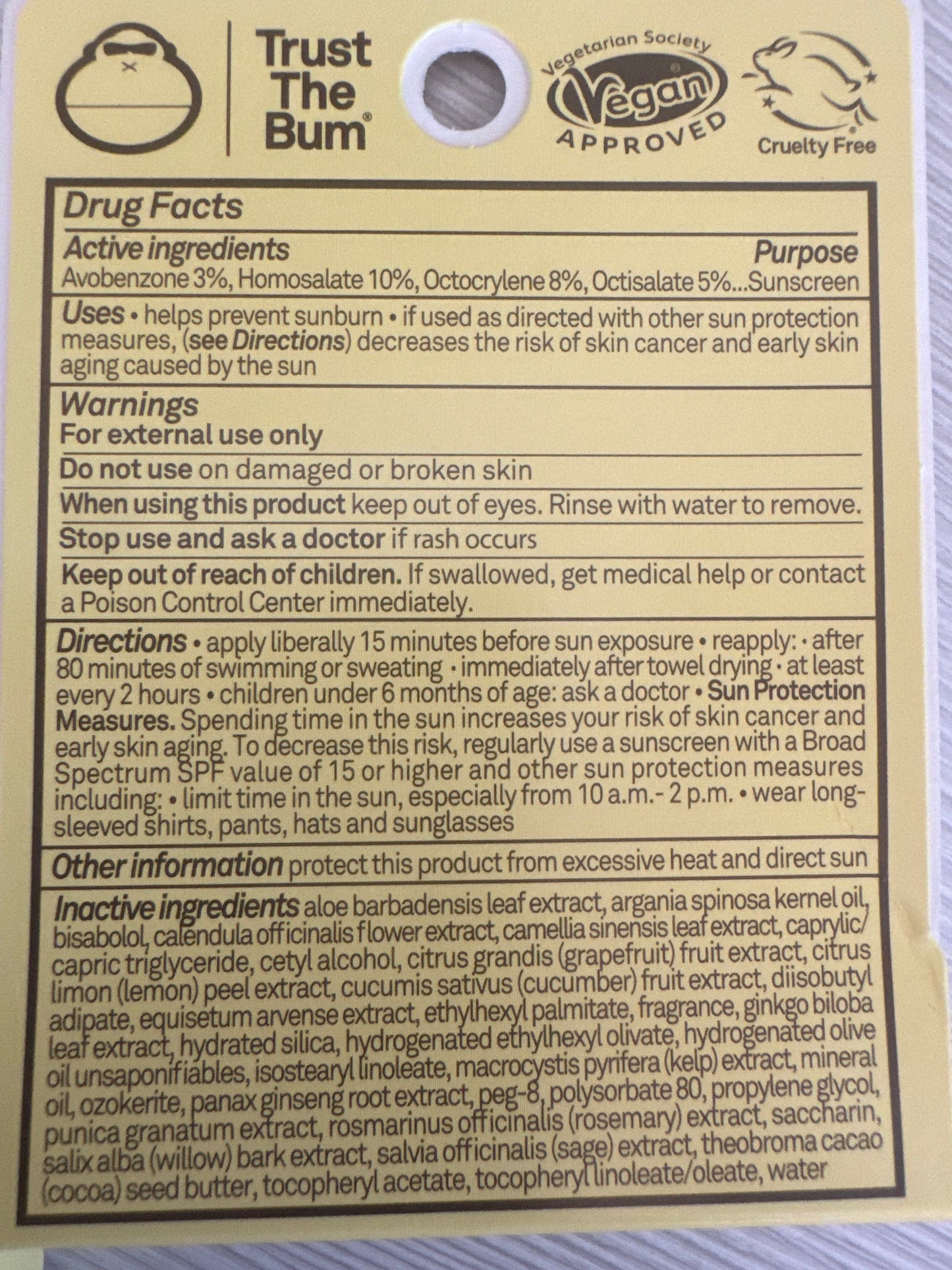 Sun Bum Coconut Sunscreen Lip Balm SPF 30 with expiration 9/2027