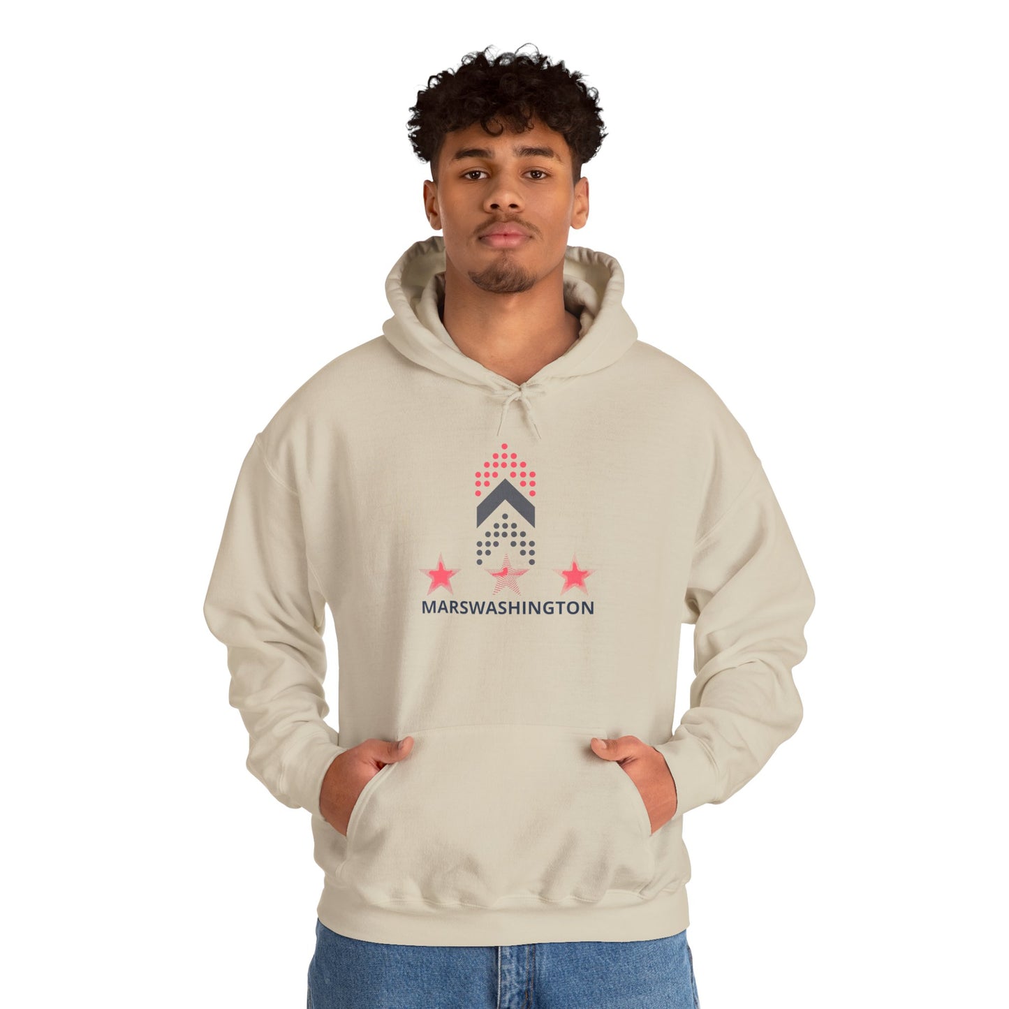 Unisex ITAALE MARSWASHINGTON hoodie with minimalist logo and kangaroo pocket