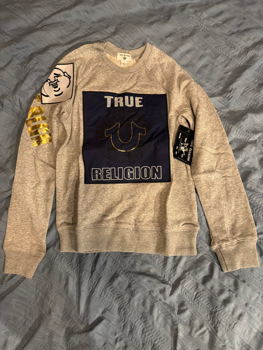 Juniors Logo Graphic Sweatshirt Heather Grey Size S