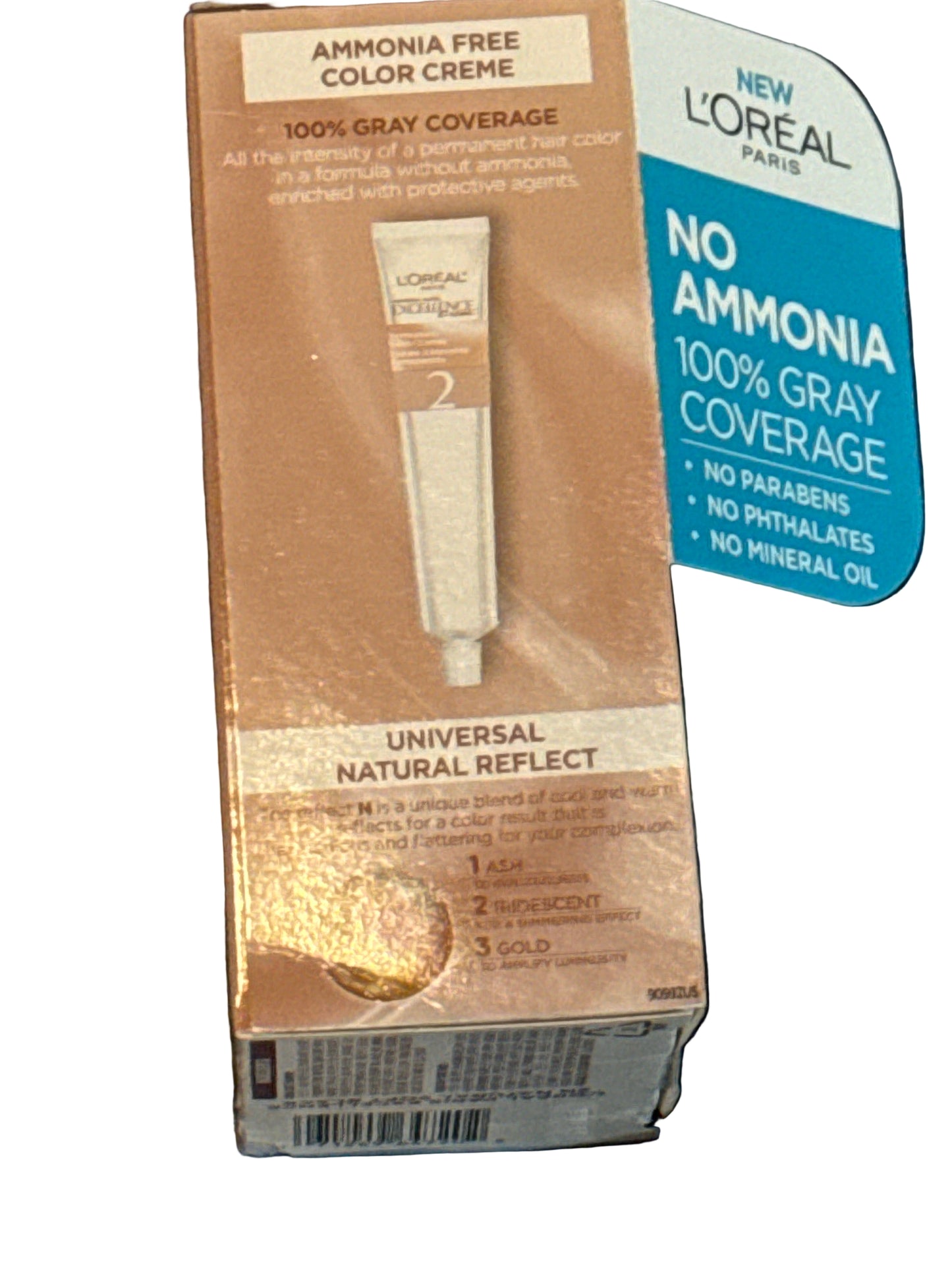 Permanent Hair Color 2N Natural Soft Black box packaging showing front and back product details