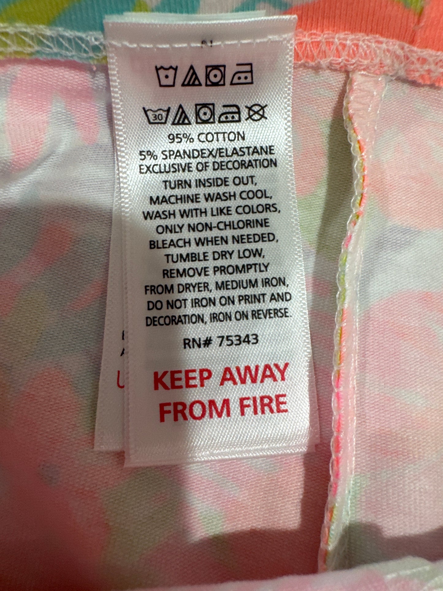 Girls’ Tropical Leaf Print Shorts – Size 4 – Elastic Waist Cotton Blend Tommy Bahama