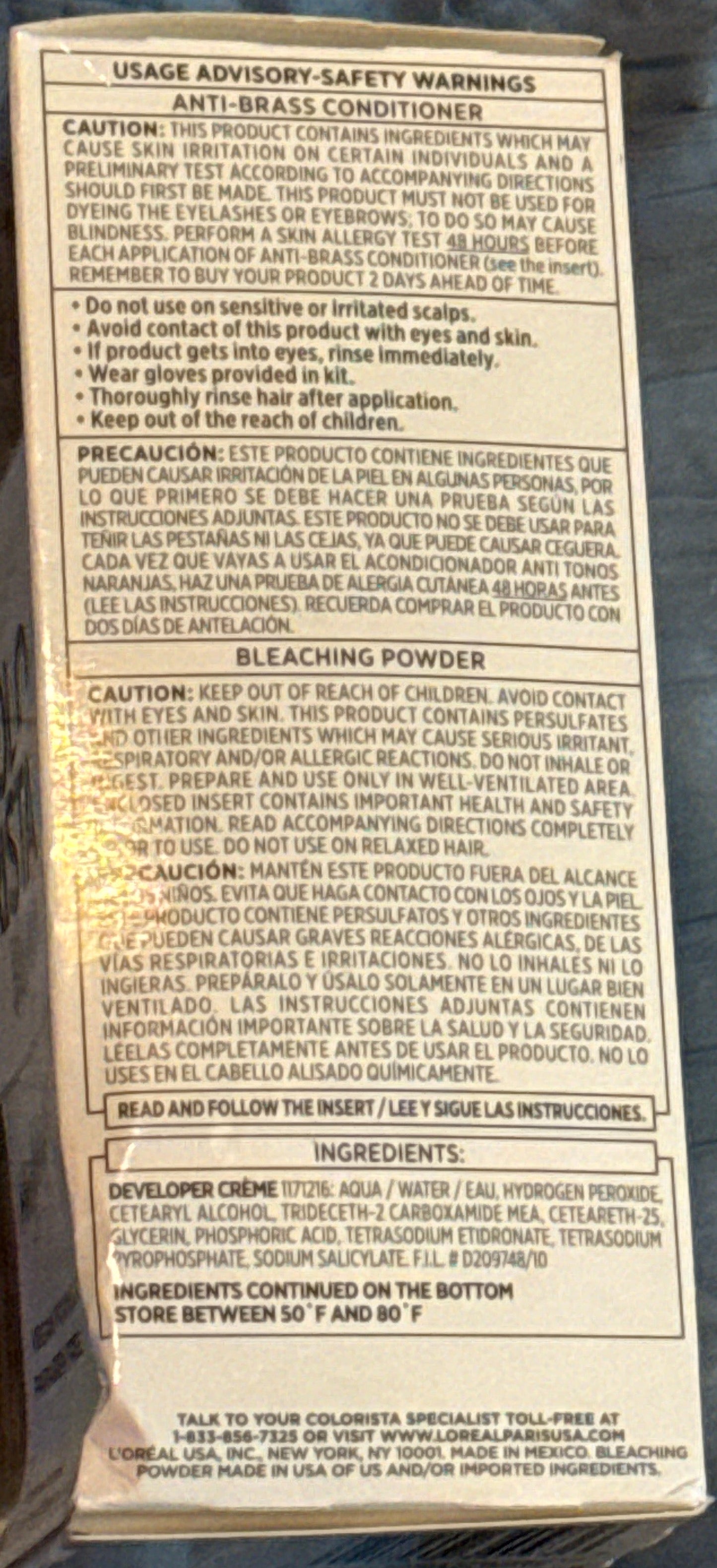 L’Oréal Colorista Hair Bleach and Hair Lightener Kit packaging and contents shown from multiple angles