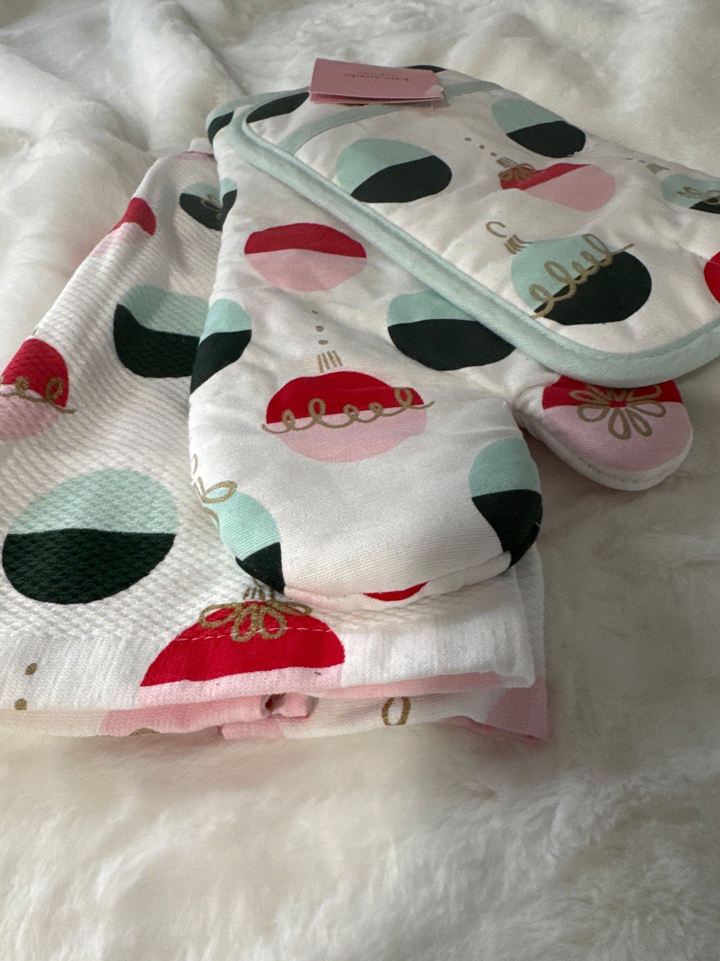 3pc Kitchen Set – Towel, Oven Mitt & Pot Holder | 100% Cotton, Everyday Use