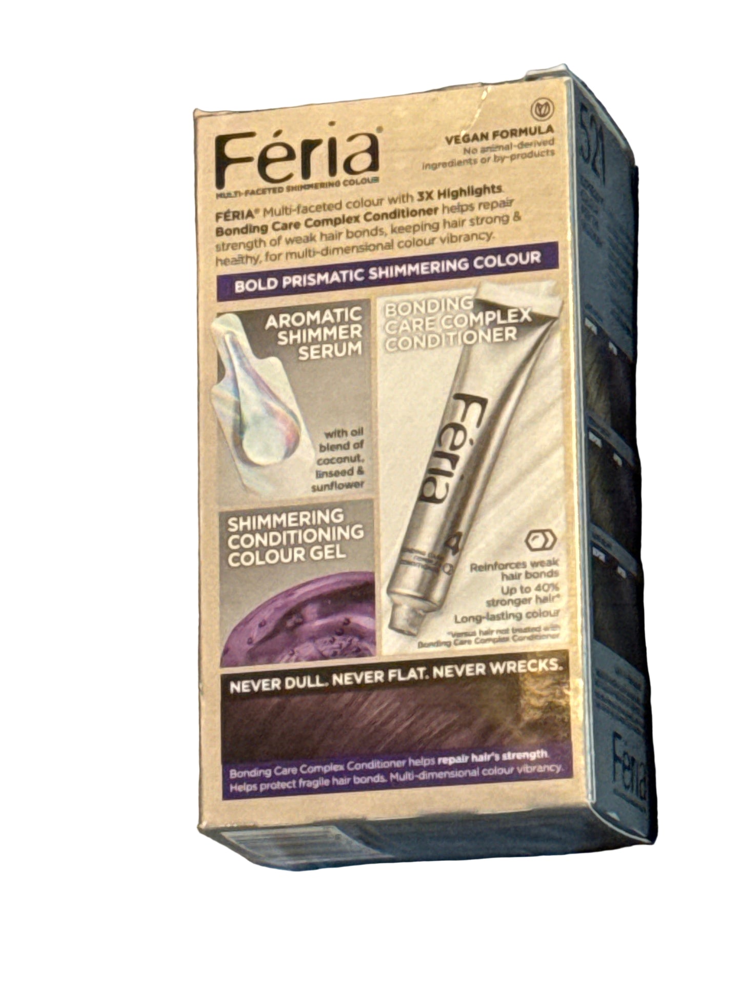L'Oreal Paris Feria Multi-Faceted Shimmering Permanent Hair Color, 521 Cool
