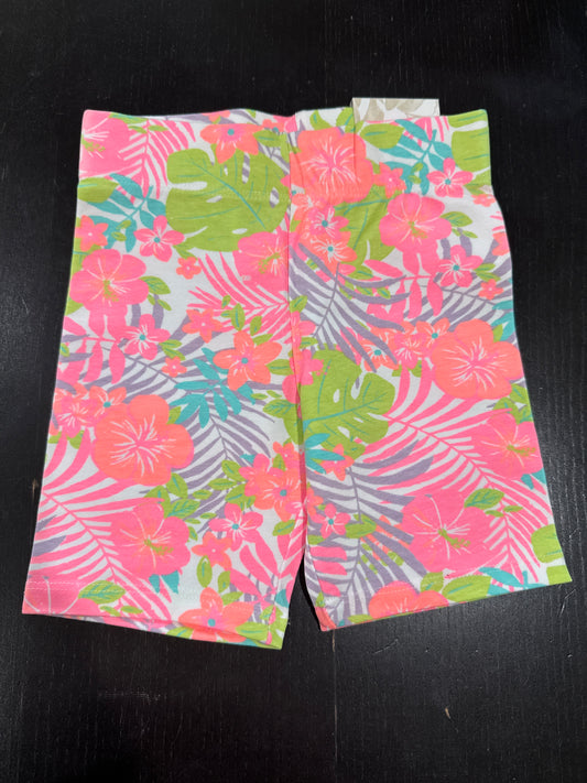 Girls’ Tropical Leaf Print Shorts – Size 4 – Elastic Waist Cotton Blend Tommy Bahama