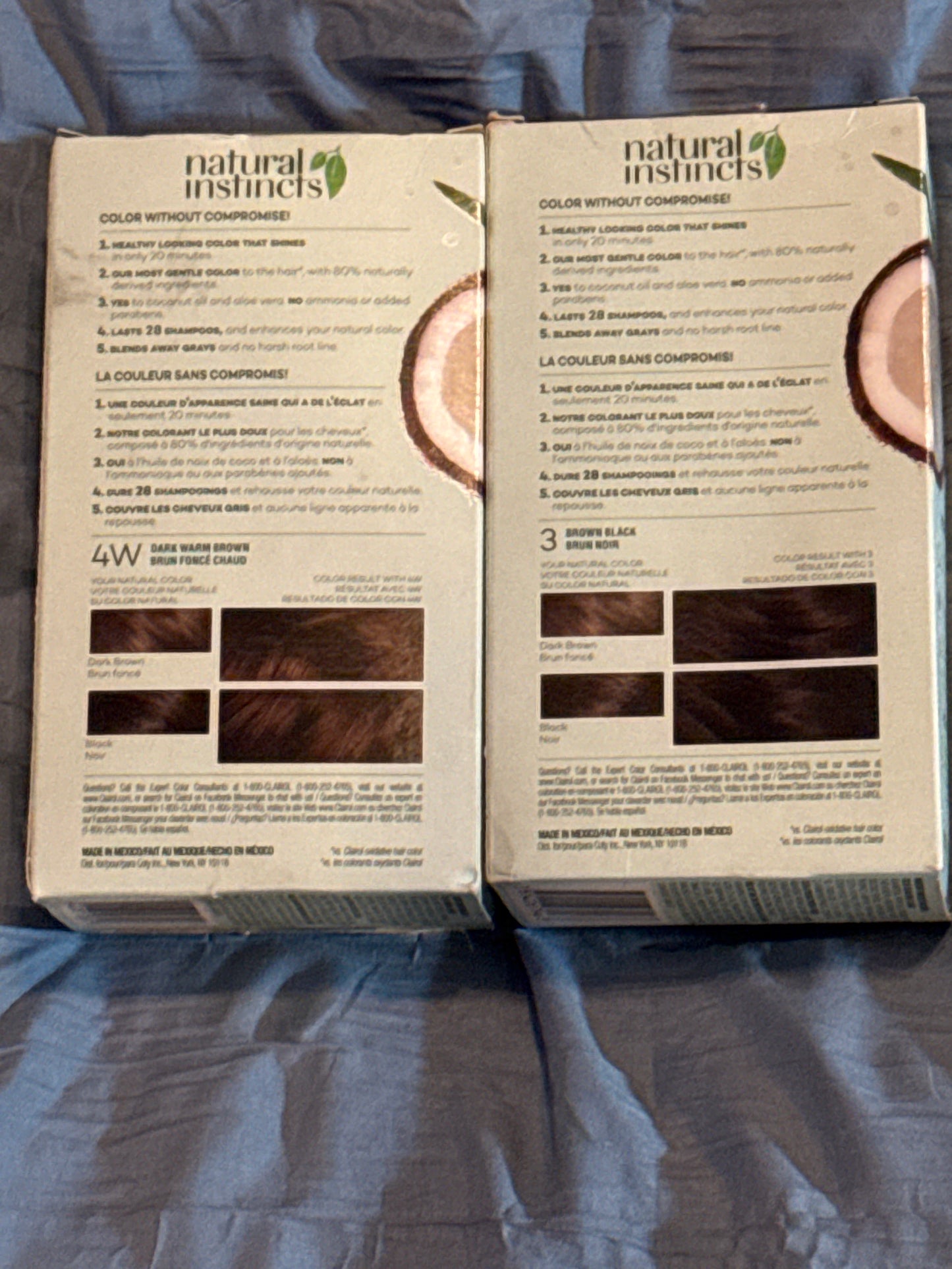 Clairol natural instincts 4w and 3