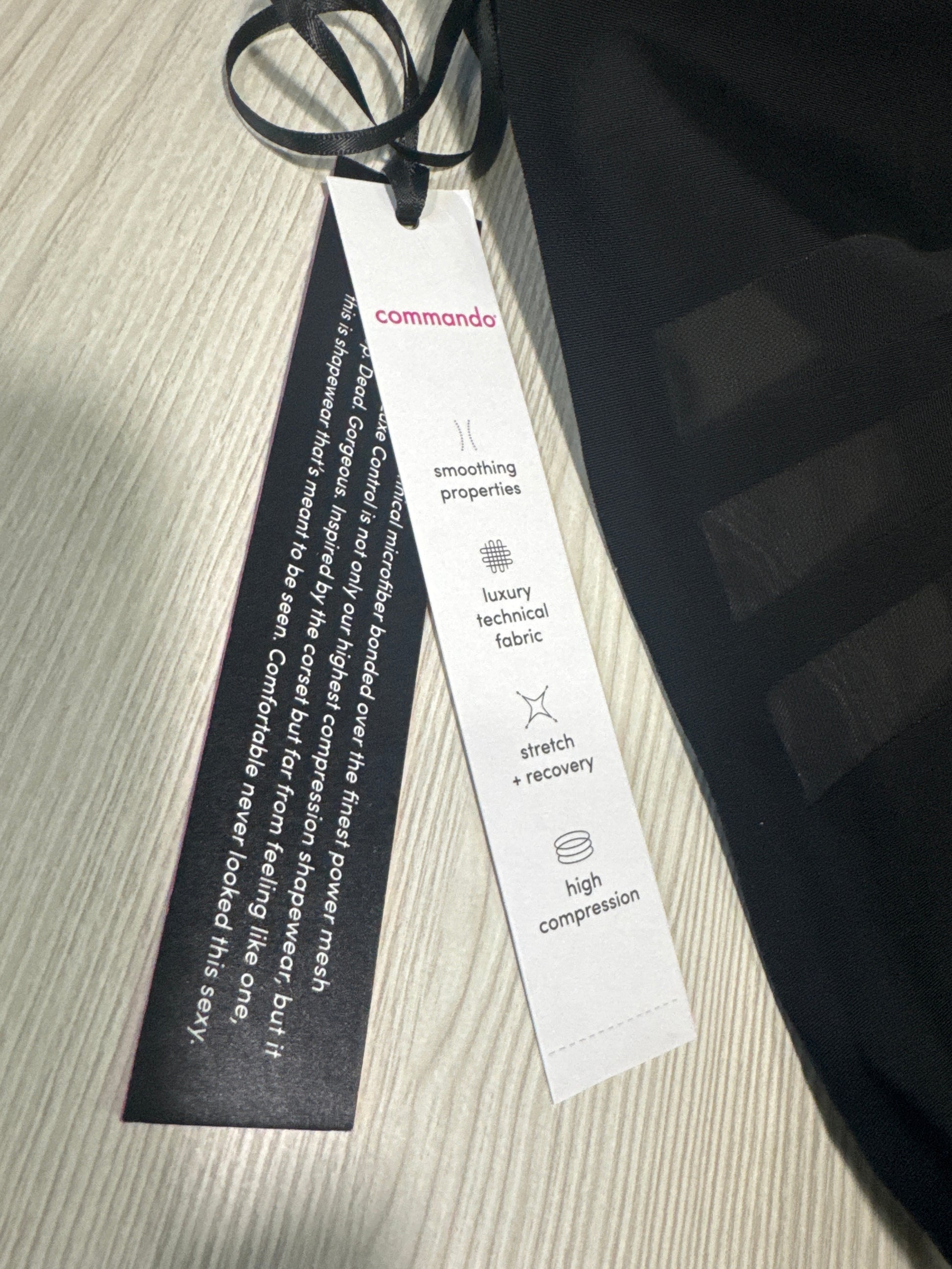 Commando, Commando Shapewear, Luxe Shaping Thong, High Waist Thong, Control Thong, Black Shapewear, XL Shapewear, Mesh Detail Underwear, Women’s Intimates, Seamless Thong