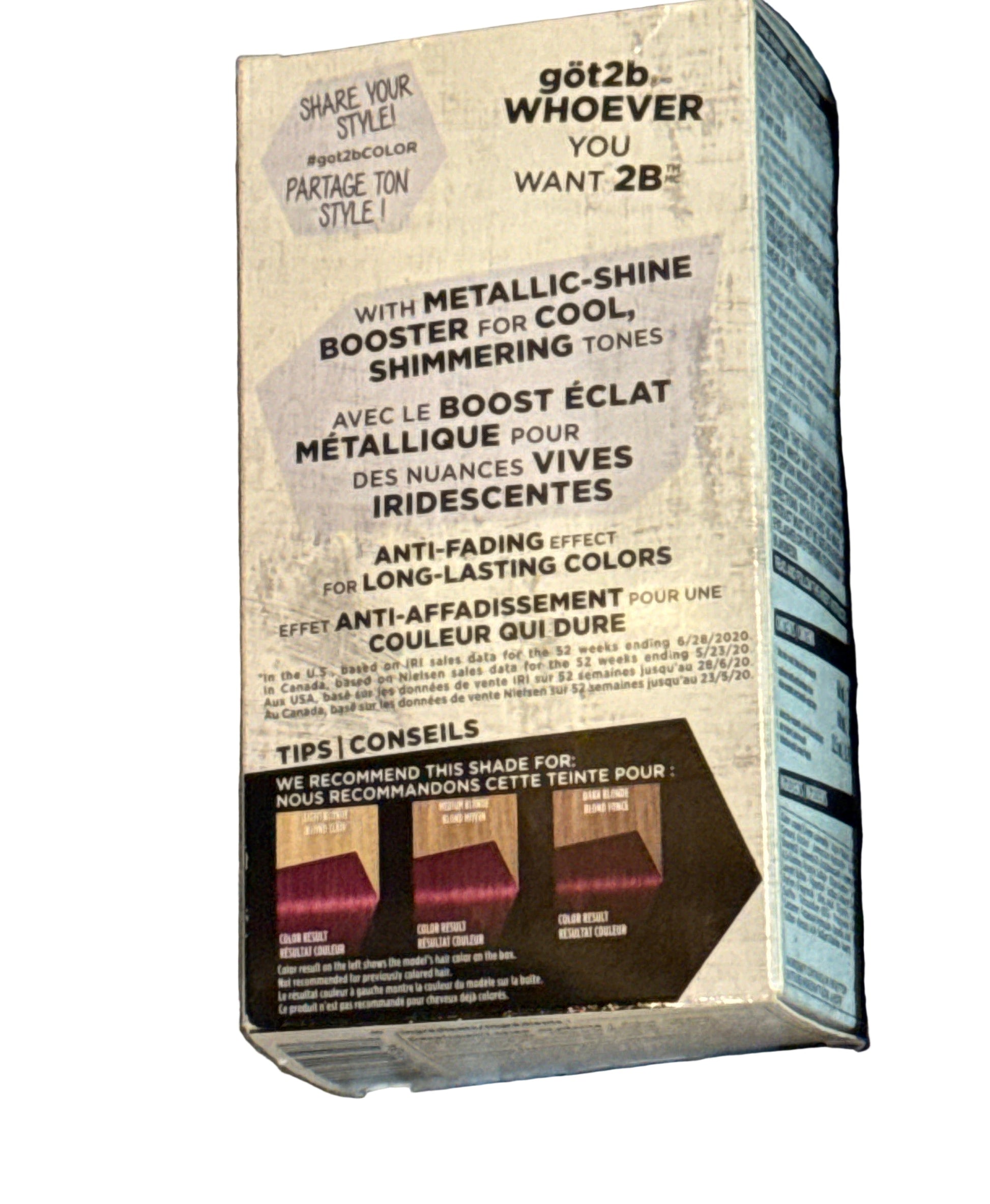 Schwarzkopf got2b Metallics M85 Urban Fuchsia permanent metallic hair color kit packaging