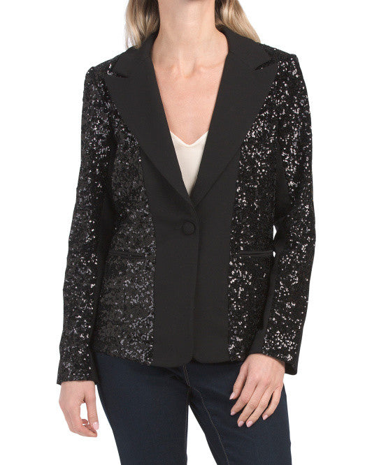 BAILEY 44 Brooke Sequin Jacket Size 0 Black