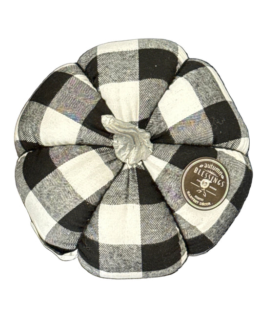 8 inch buffalo check pumpkin black / white