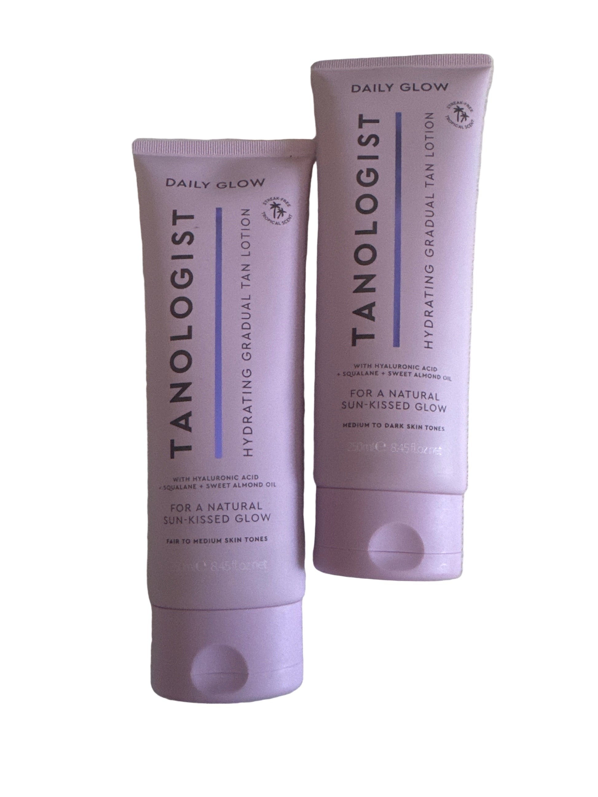 Tube of hydrating gradual tan lotion for daily glow