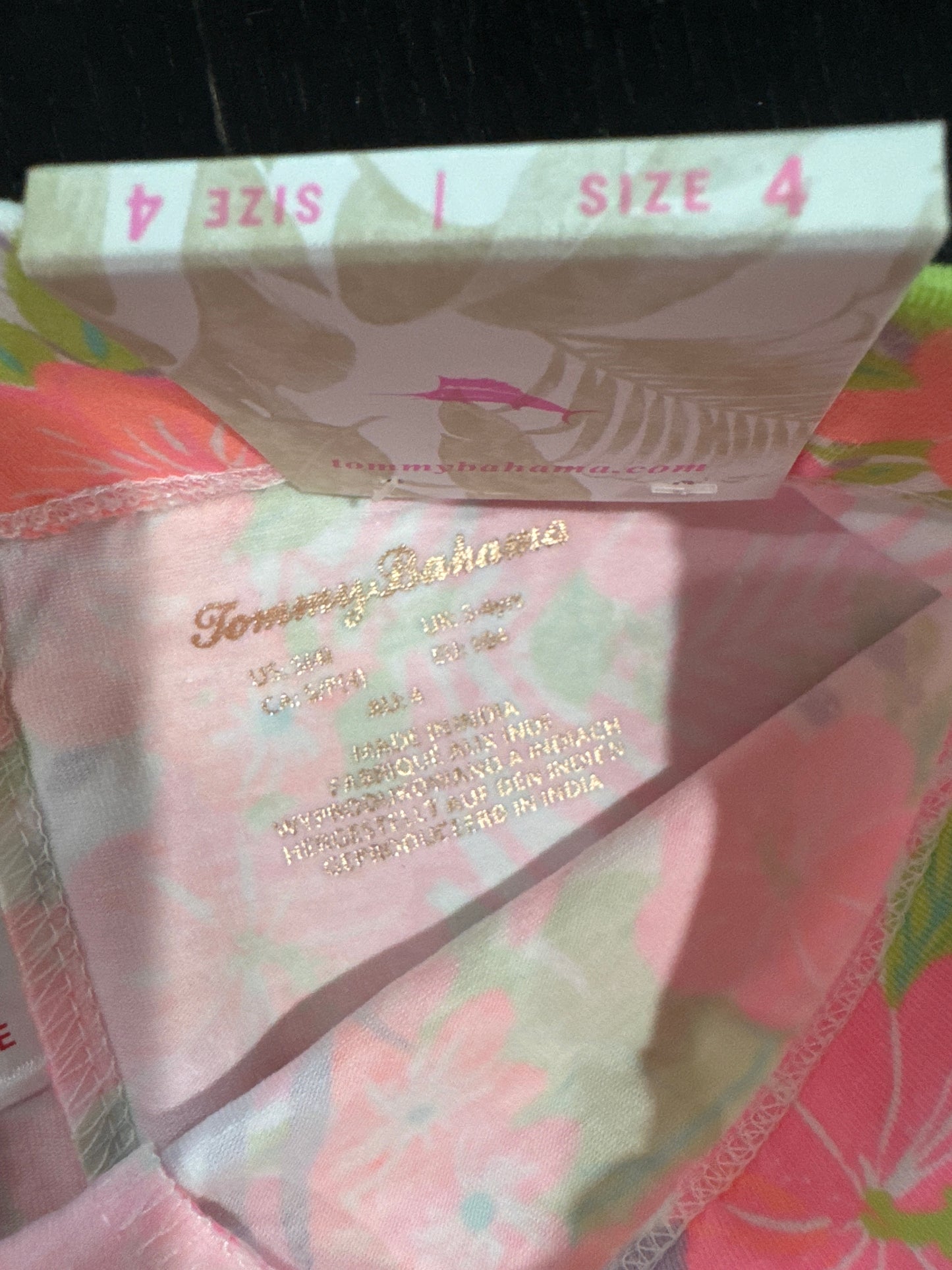 Girls’ Tropical Leaf Print Shorts – Size 4 – Elastic Waist Cotton Blend Tommy Bahama