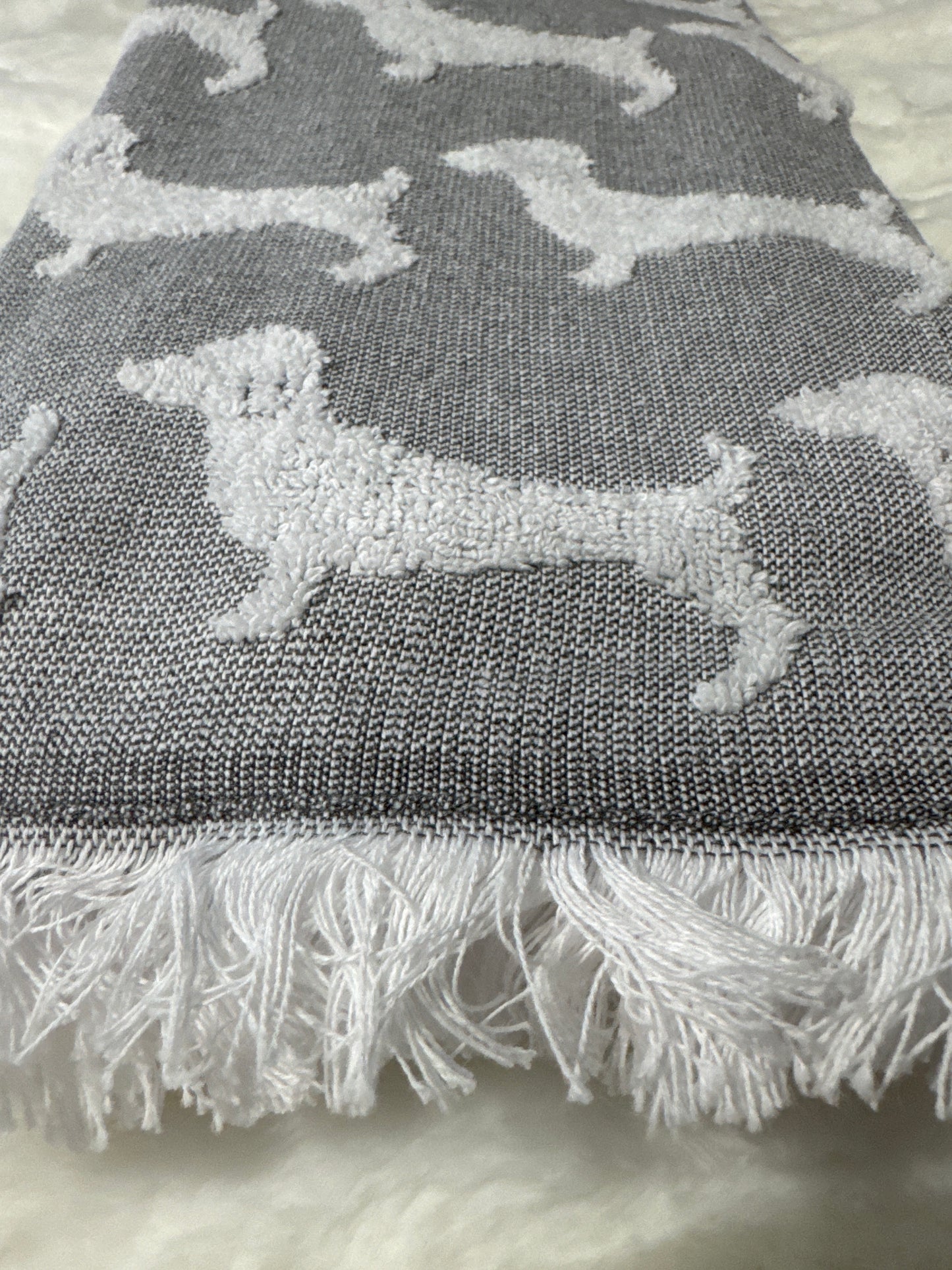 Set of 3 Oversized Turkish Cotton Towels – 20” x 30” with Dogs Design