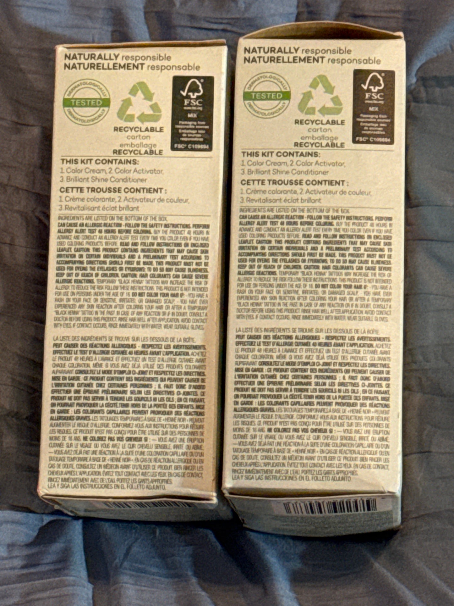 Clairol natural instincts 4w and 3