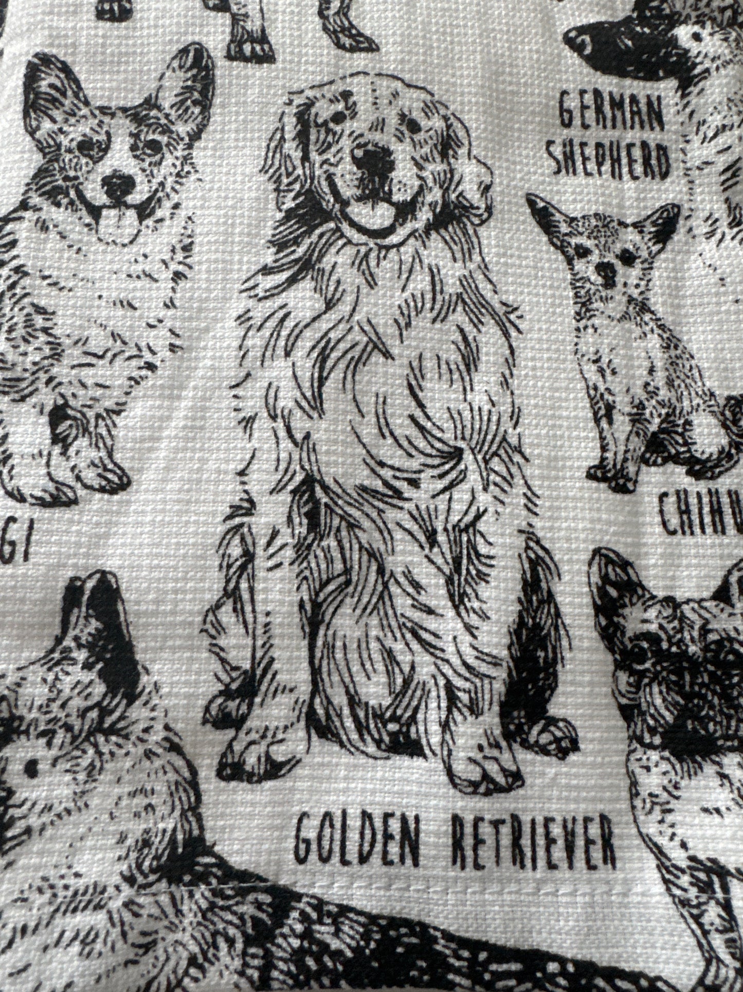 Set of 2 Kitchen Towels | Dog Theme, Eco-Friendly Cotton | 18" x 28"