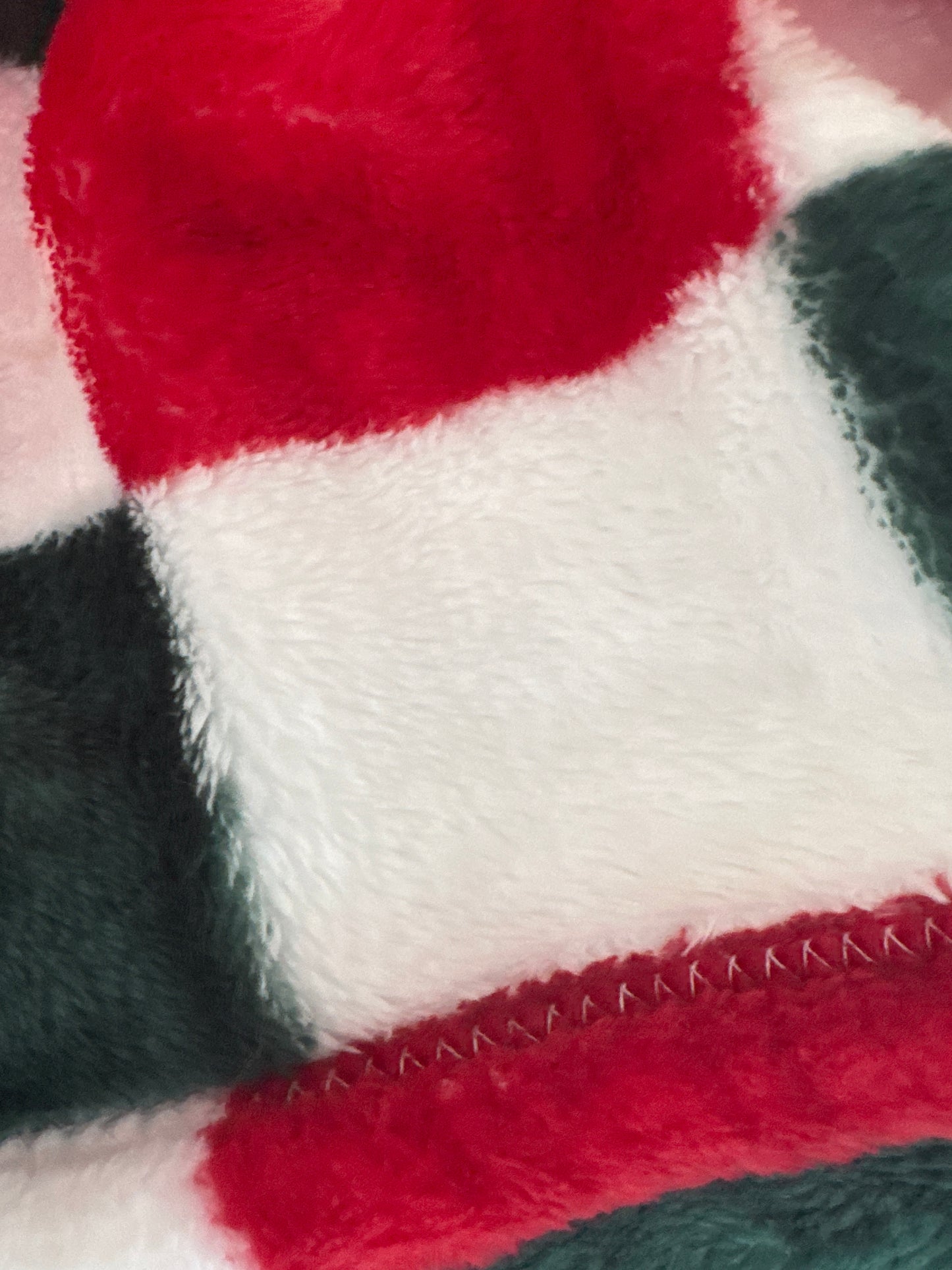 Throw Blanket Oversized Plush Checkered Two-Tone Design, 50” x 70”