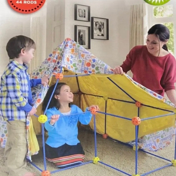 Discovery construction fort 69- piece build and play