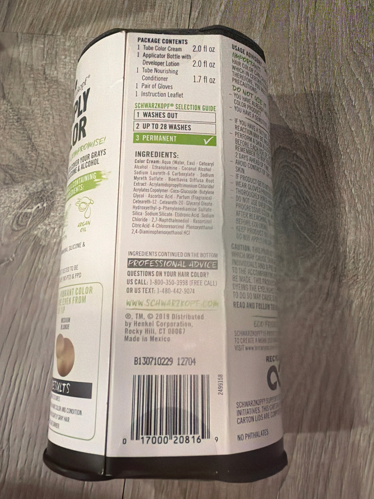 Schwarzkopf Simply Color Permanent Hair Color, 9.0 Light Blonde