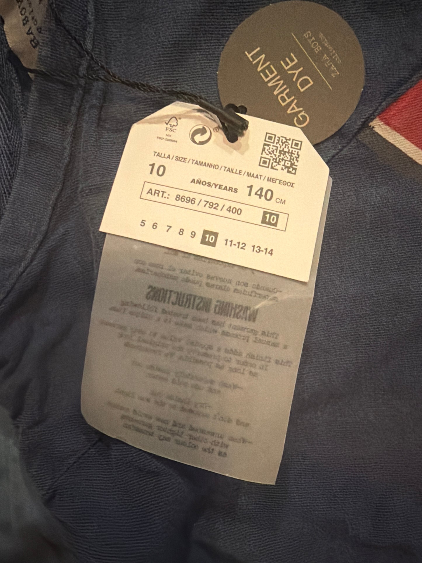 Zara Kids Graphic Sleeveless T-Shirt Navy Size 10 140 cm