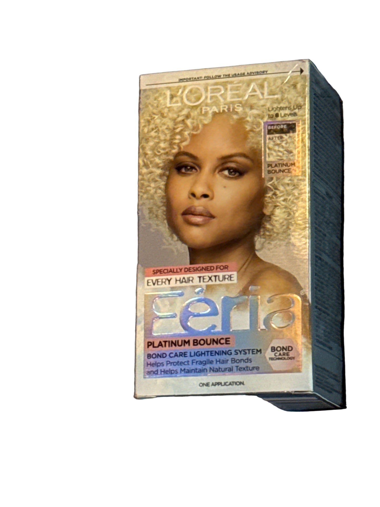 New Loreal Feria Bond Care Lightening System Every Hair Texture PLATINUM BOUNCE