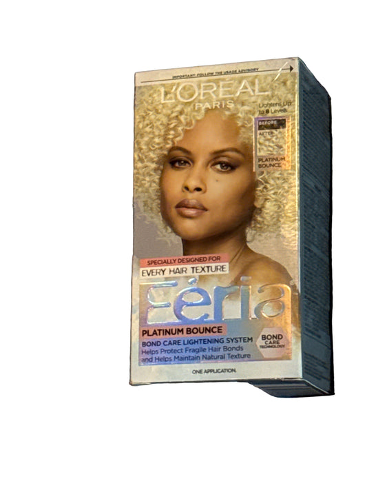 New Loreal Feria Bond Care Lightening System Every Hair Texture PLATINUM BOUNCE