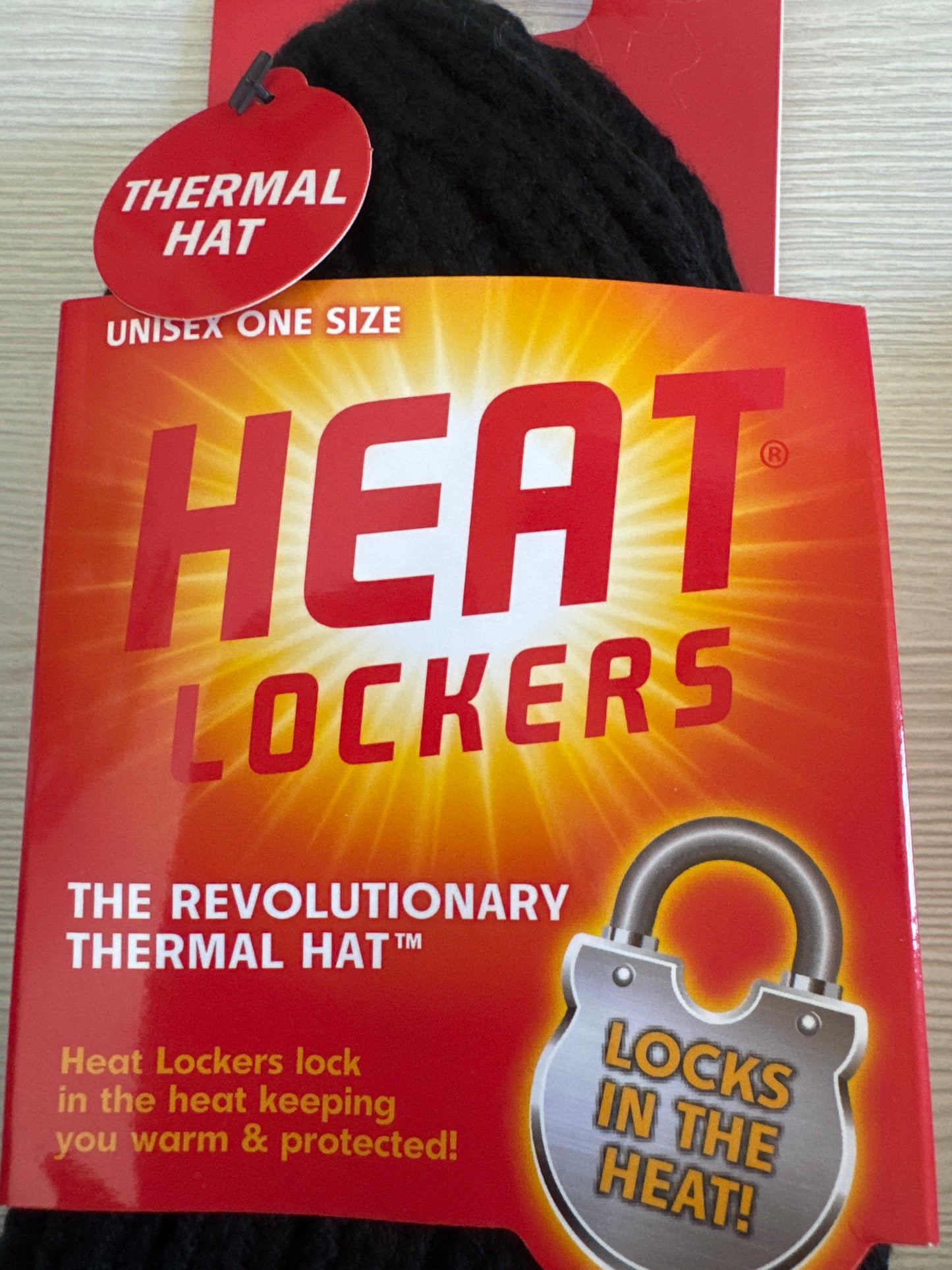 Heat Lockers thermal beanie hat in black with stretchable rib construction and insulation lining