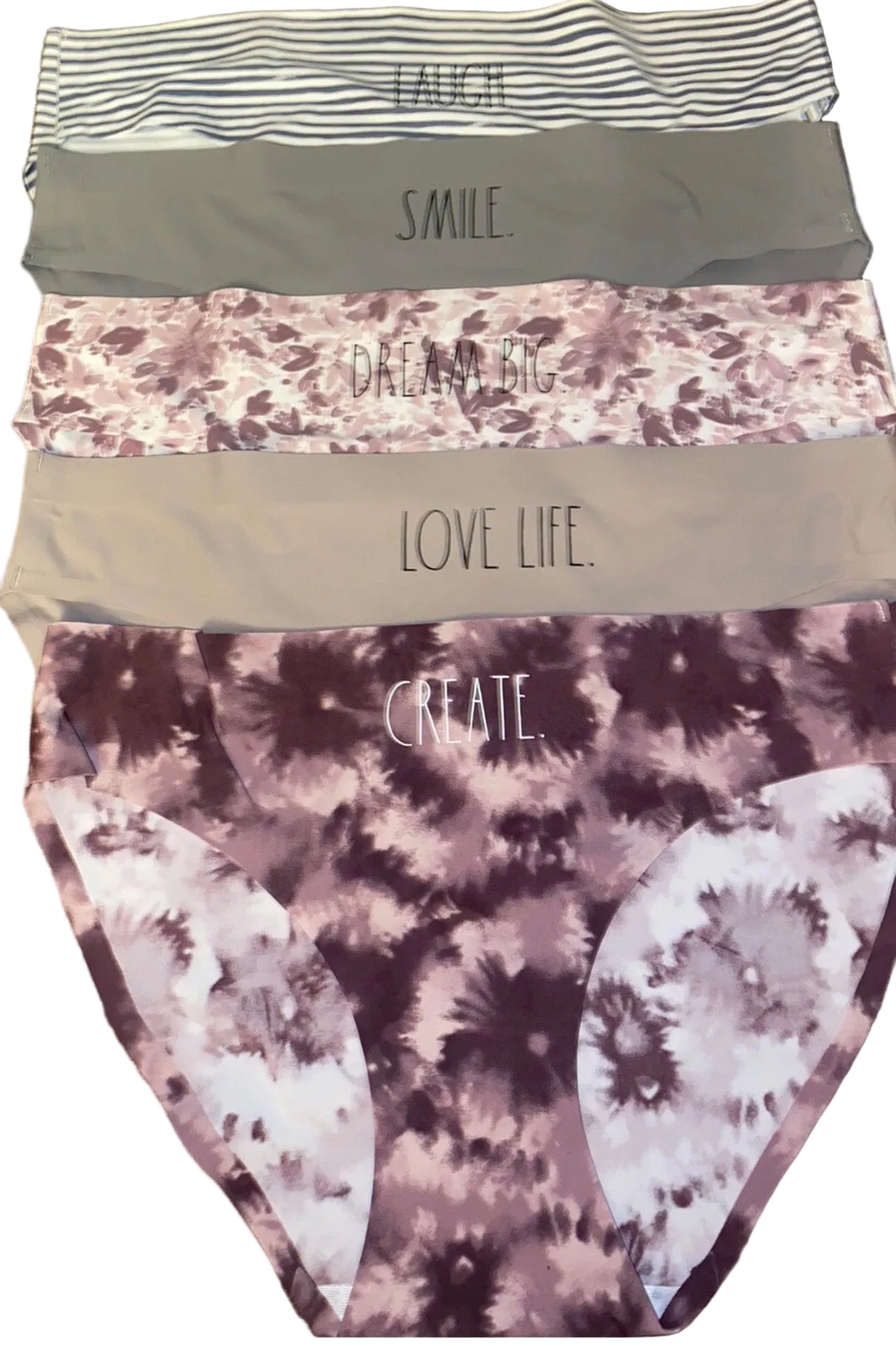 5pk Laser Inspirational Bikinis Size L Rae Dunn