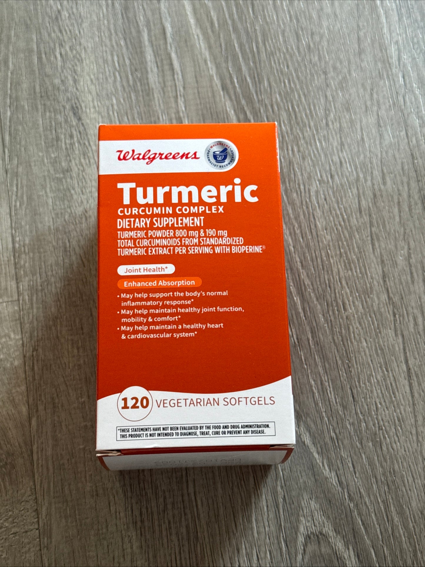 Turmeric vegetarian softgels 120 count