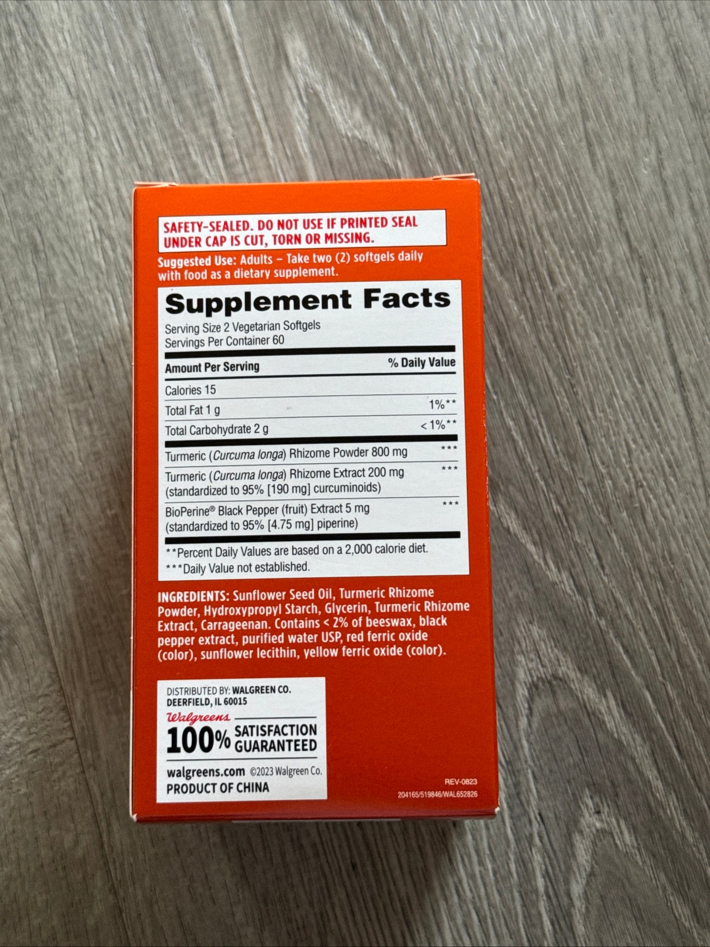 Turmeric vegetarian softgels 120 count