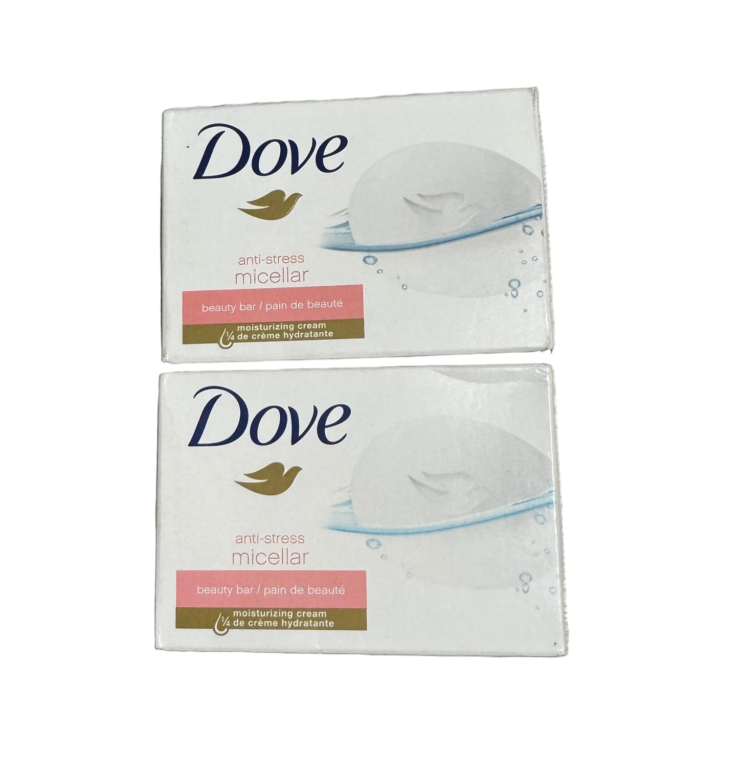 Dove Micellar Anti-Stress Beauty Bar 4 oz Set of 2 Discontinued Sealed